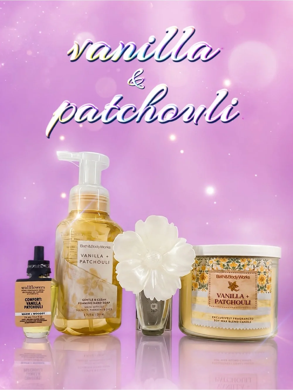 Bath & Body Works Vanilla Patchouli 4pc Rare Set